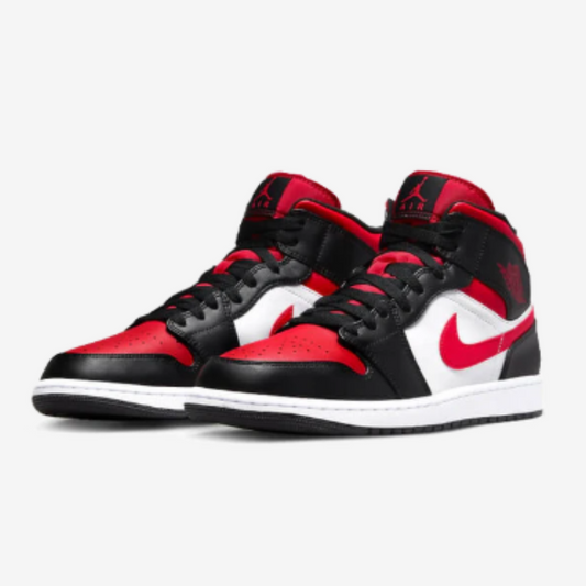 Air Jordan 1 Mid Black Fire Red (GS)